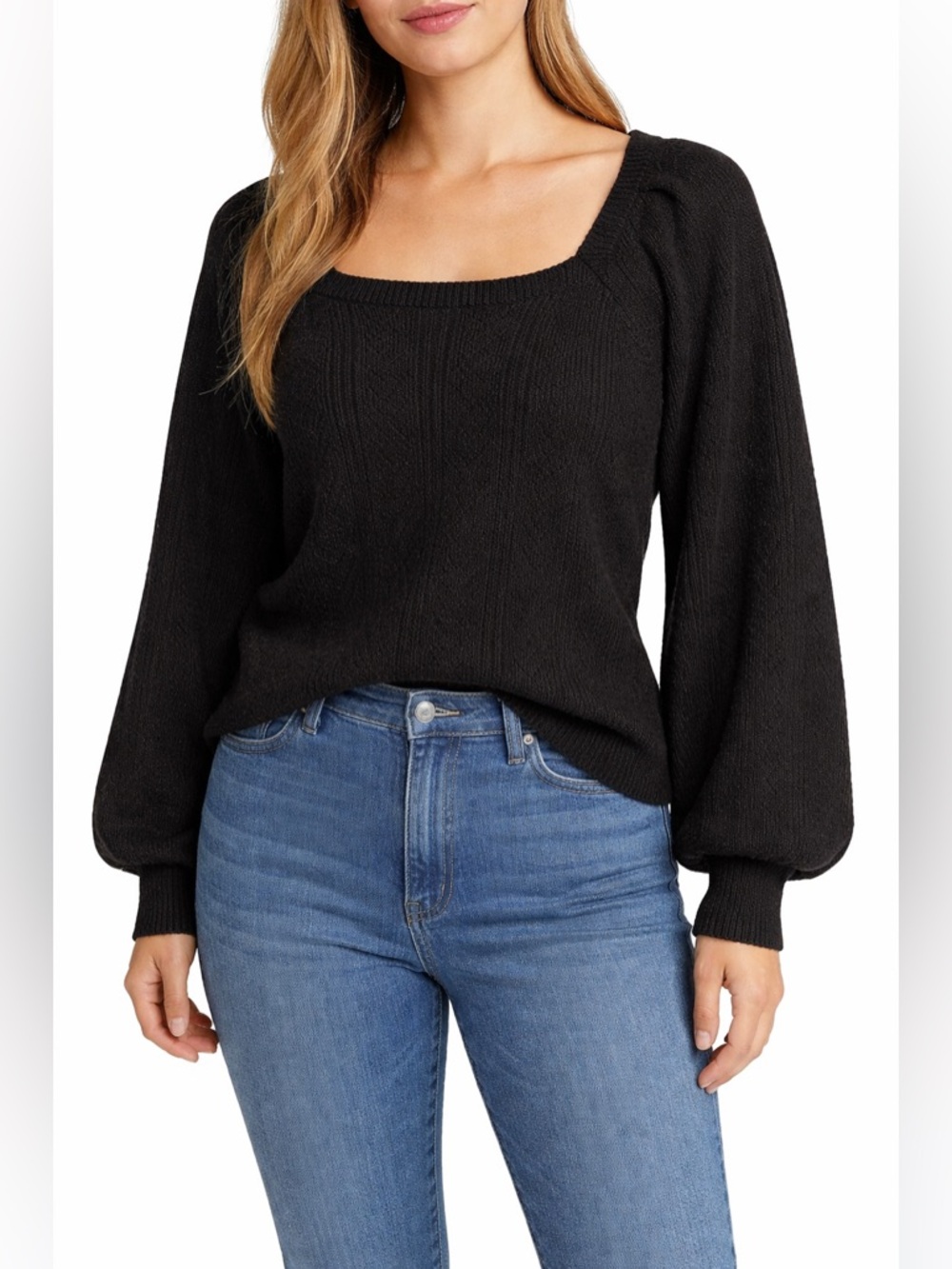 Gorgeous square neck Sweater NWT 2X